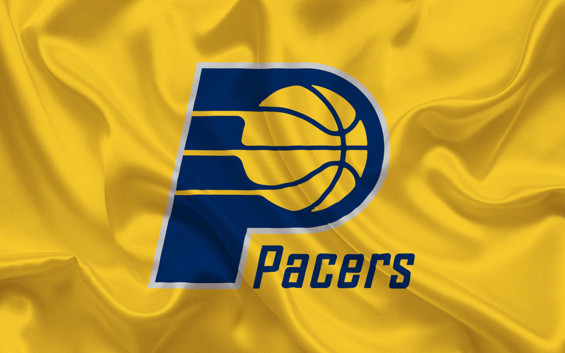 Indiana Pacers Satin Yellow Flag Wallpaper