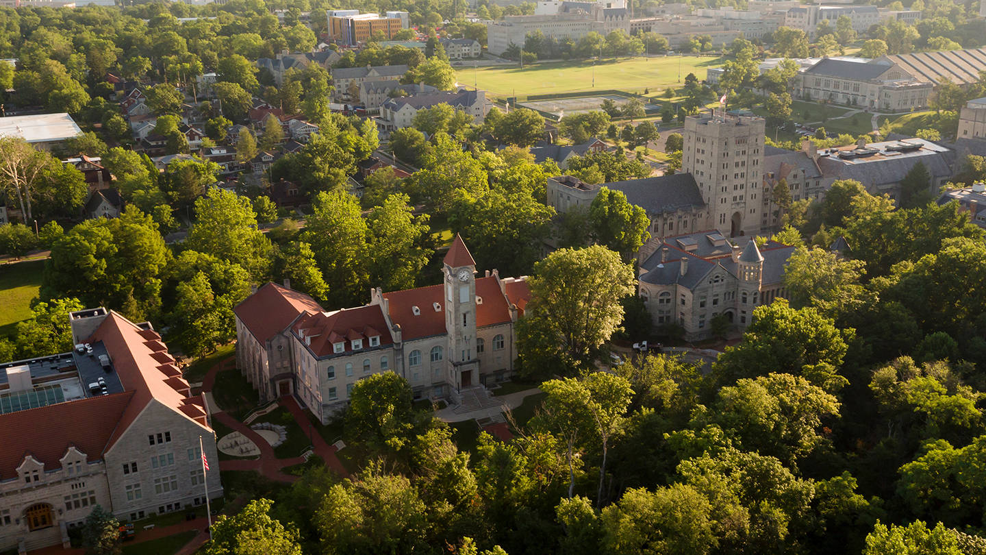 Indiana University Bloomington Aerial Building Shot Wallpaper