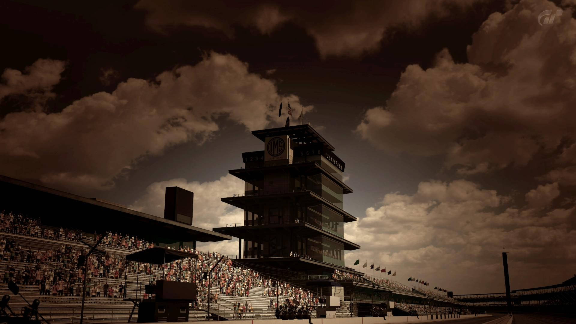 Breathtaking Aesthetics of the Iconic Indianapolis 500 Race Track Wallpaper