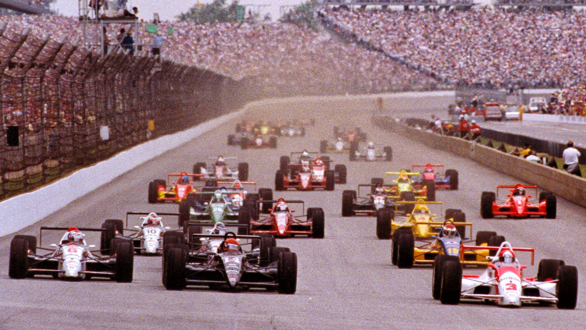 Caption: High-Intensity Indianapolis 500 Vintage Race Wallpaper