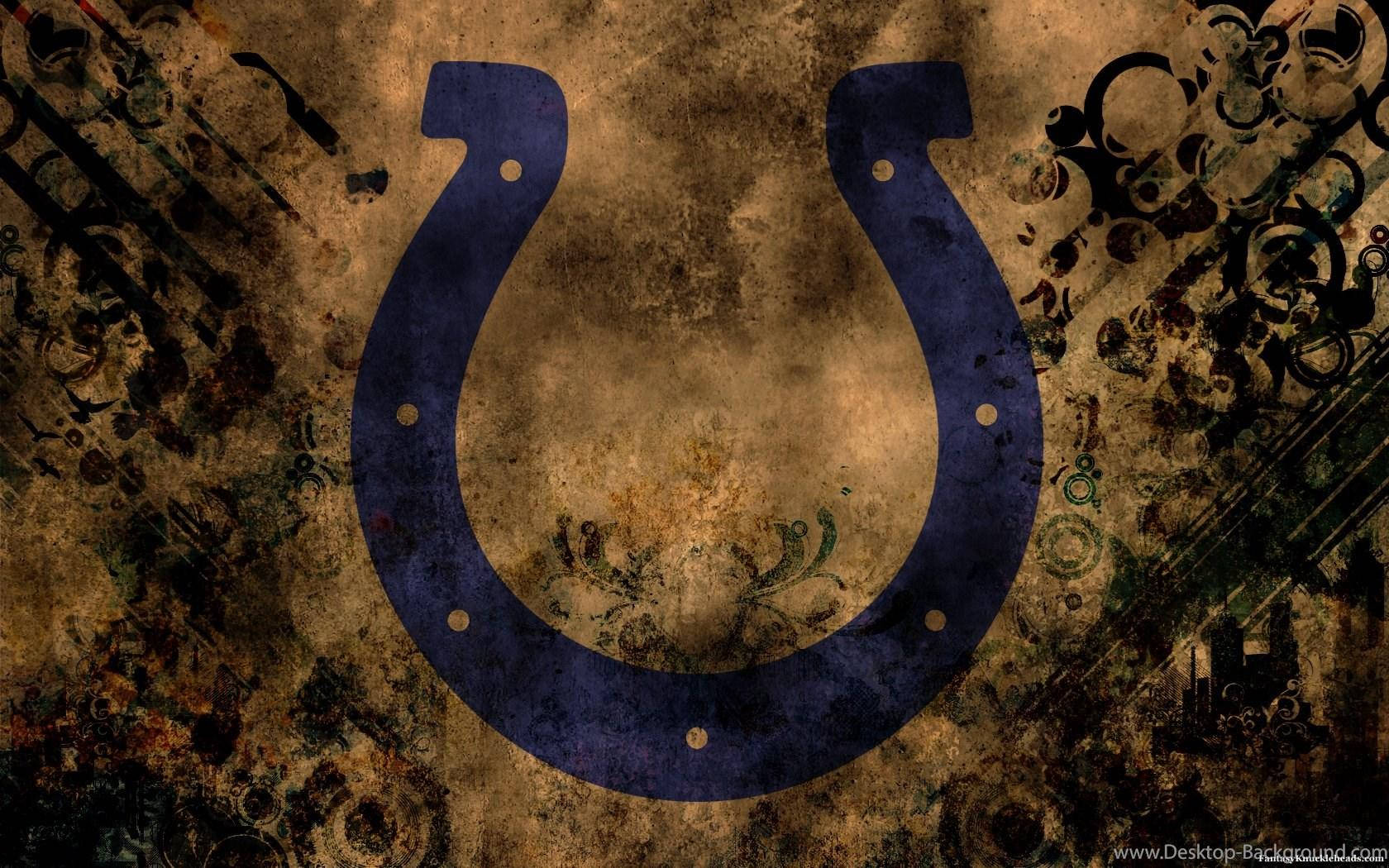 Indianapolis Colts Logo Tapet: Se det originale blå og sølv Indianapolis Colts logo på din skærm. Wallpaper