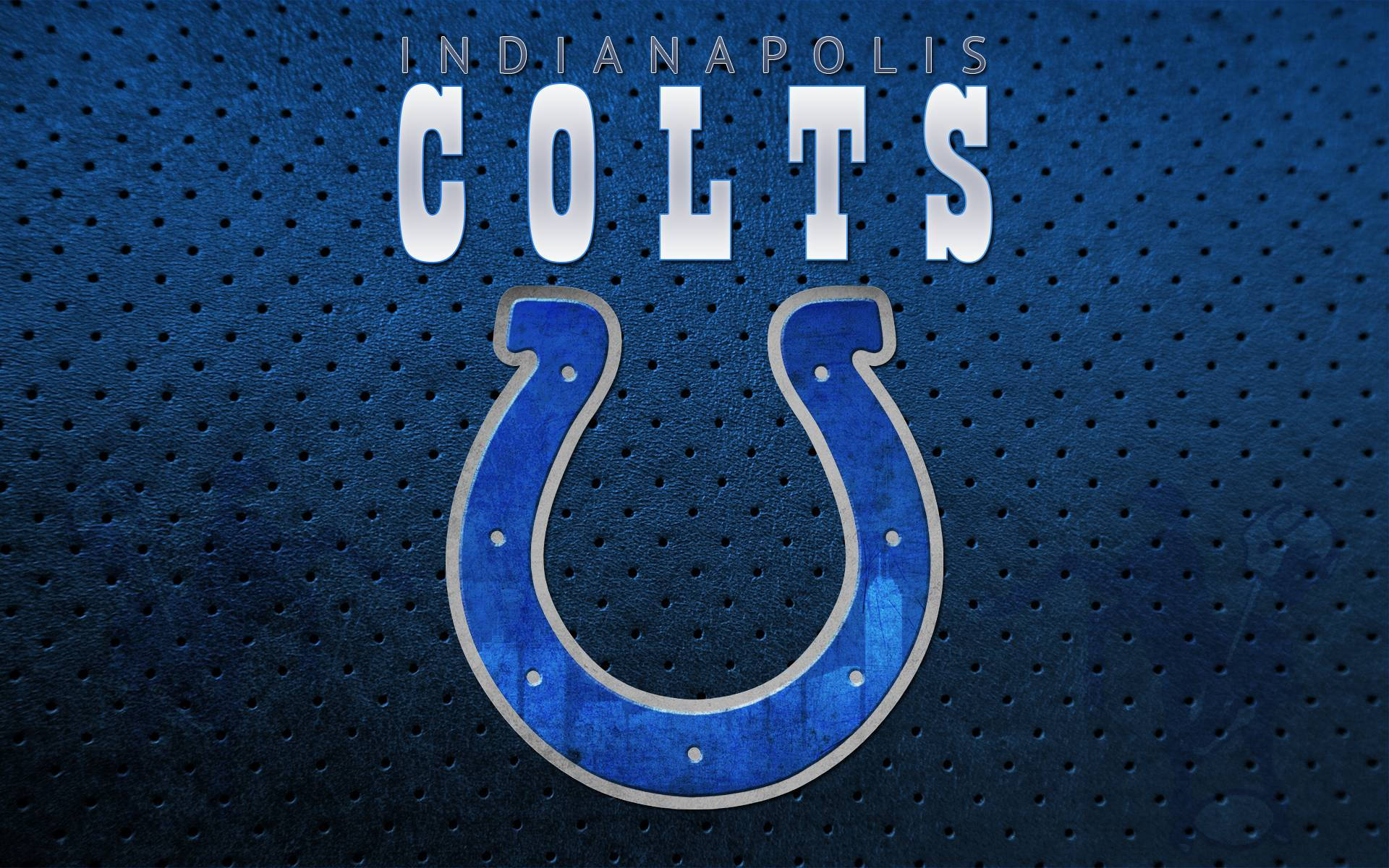 Indianapolis Colts Logo on a vibrant blue texture. Wallpaper