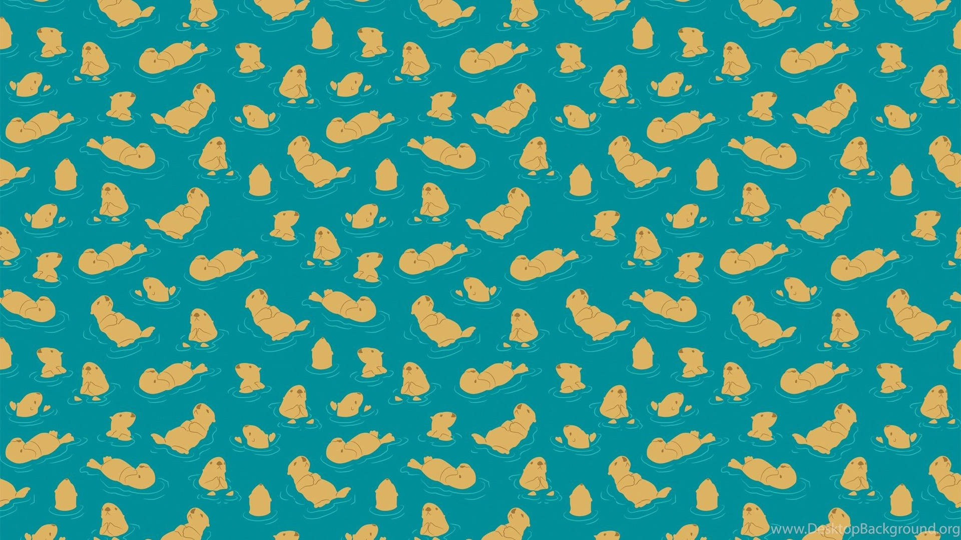 Indie Aesthetic Laptop Otter Pattern Background