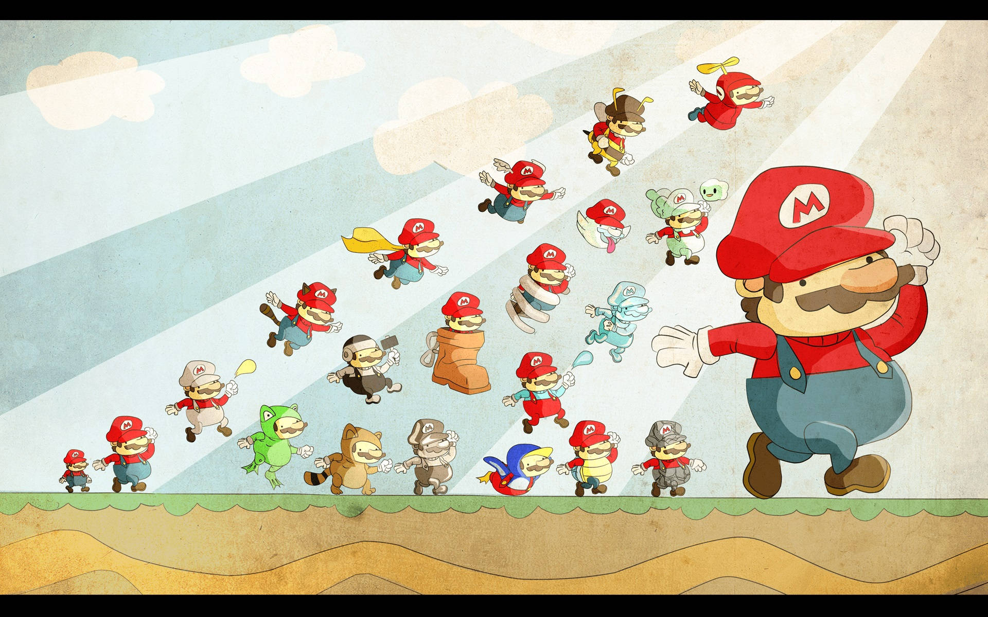 Indie Aesthetic Laptop Super Mario Bros Costumes Wallpaper