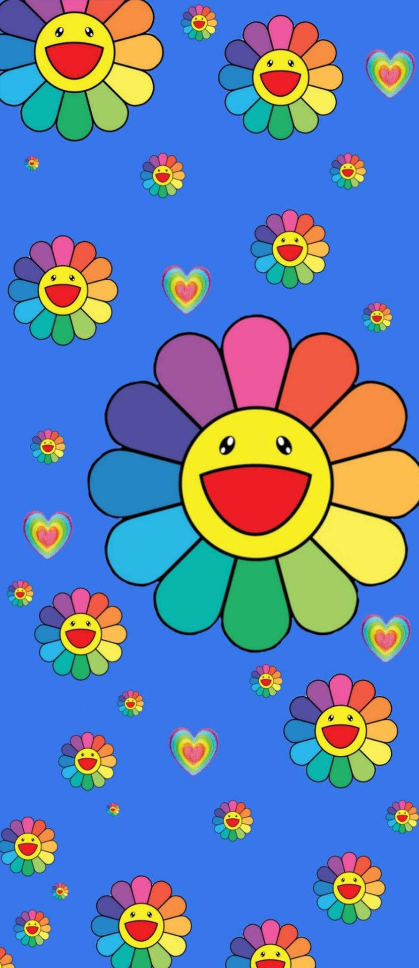 Indie Aesthetic Smiling Flower Background