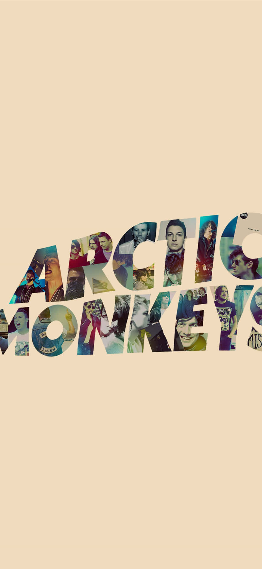 Arctic Monkeys - A Tan Background With The Words Wallpaper
