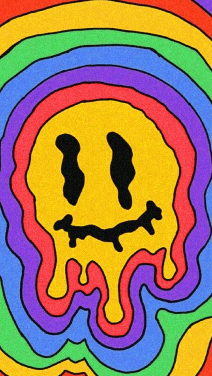 Indie Kid Aesthetic Colorful Ghost Smile