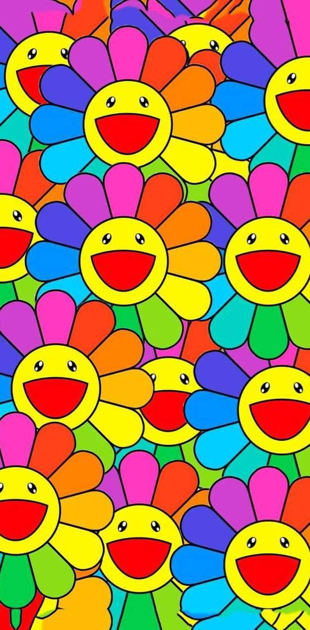 Download Indie Kid Aesthetic Sunflower Smiling Faces Wallpaper | Wallpapers .com