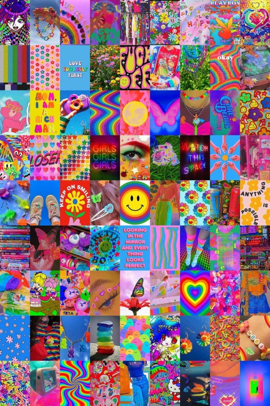 Download A Collage Of Colorful Pictures And Designs | Wallpapers.com