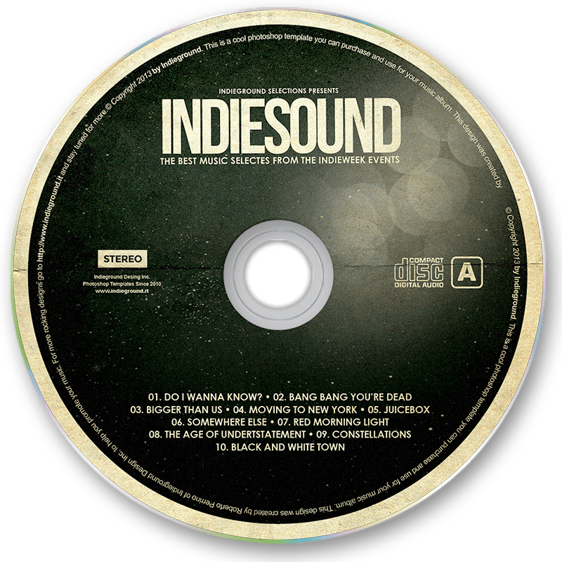 Indie Sound C D Template PNG