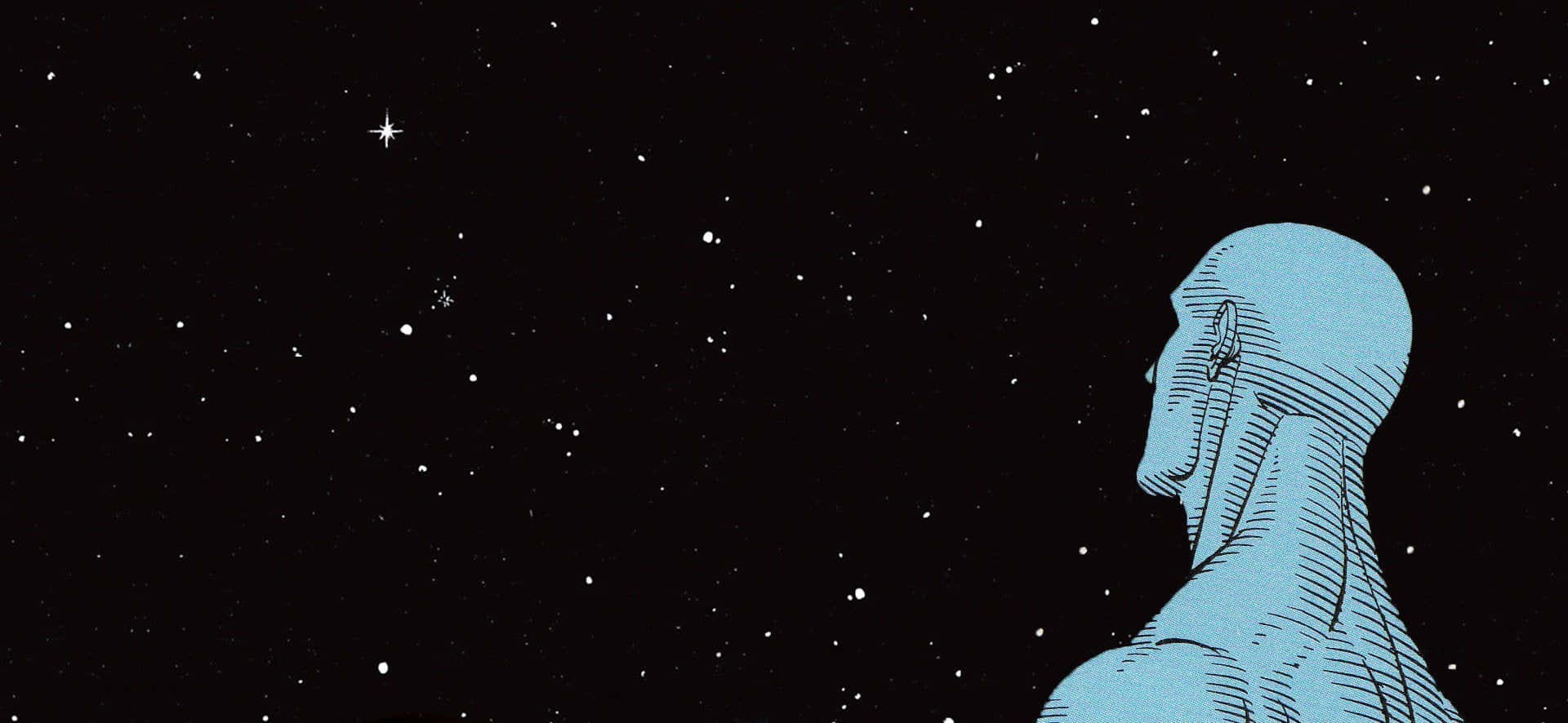 Indifferent Man Looking At The Stars Wallpaper