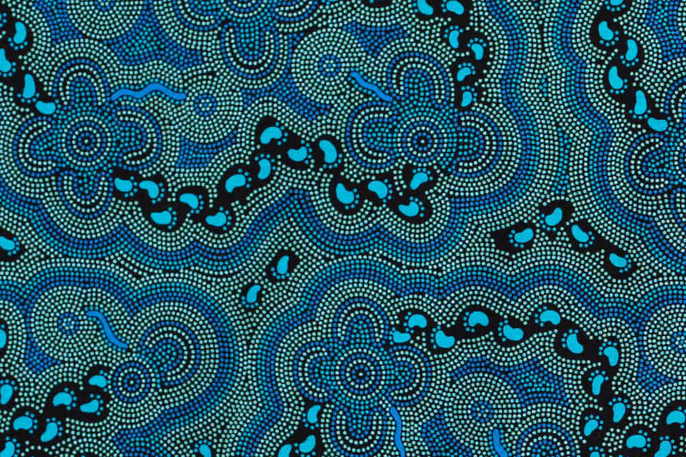 A Blue And Black Abstract Pattern