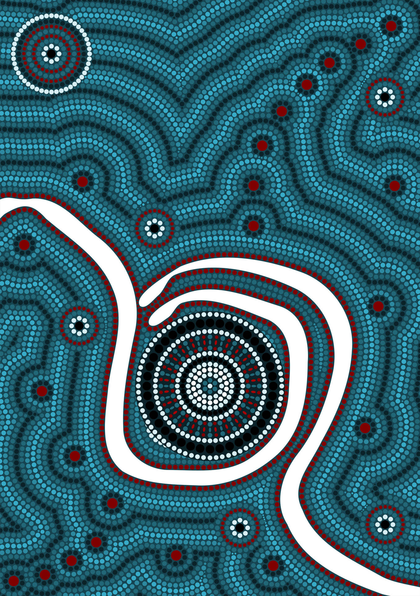 Indigenous Blue Eye Art Wallpaper