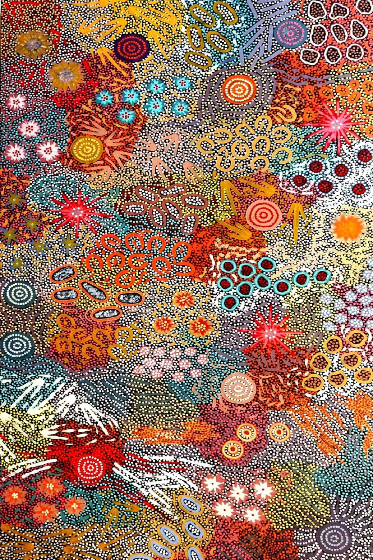 Indigenous Flower Artwork Wallpaper