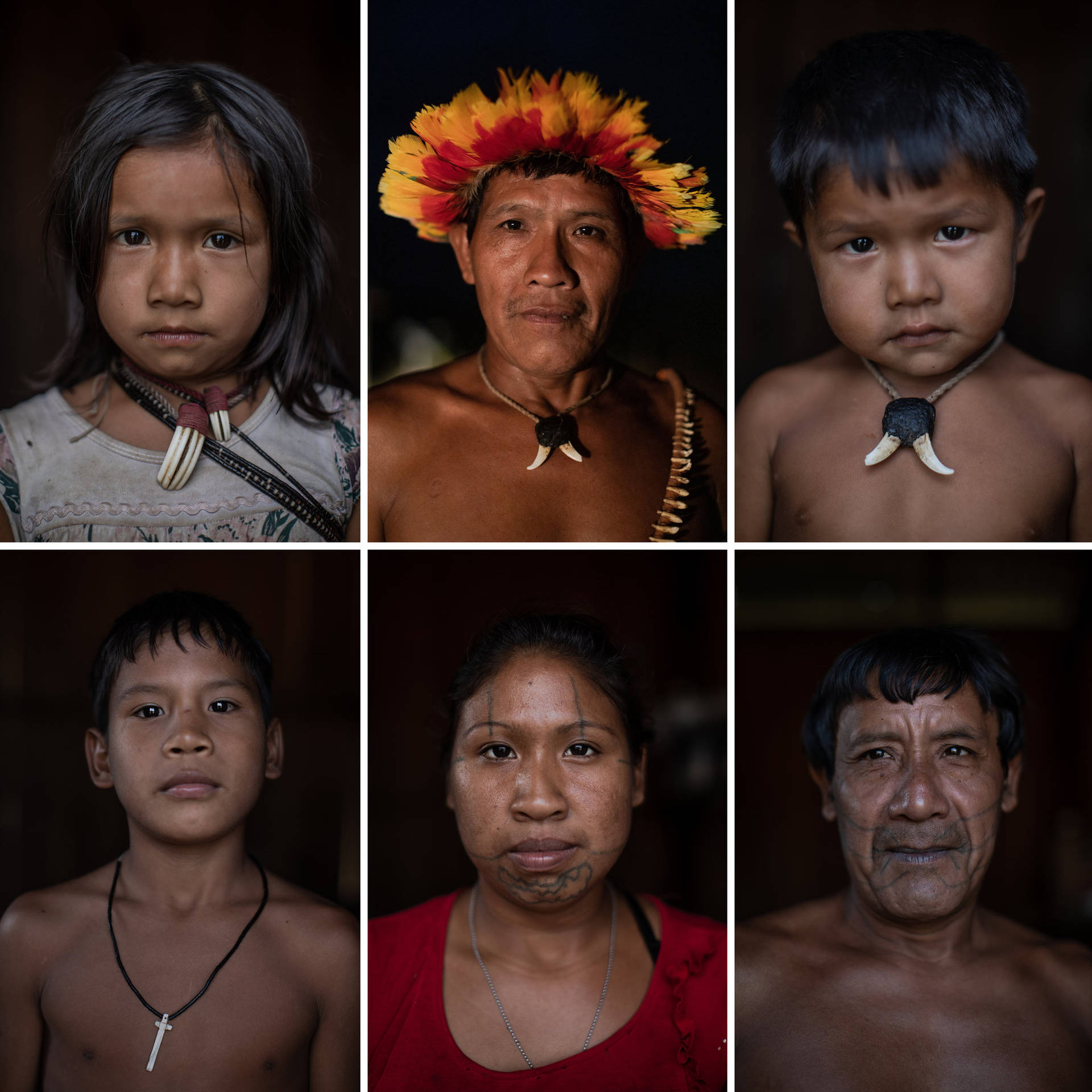 Indfødte folk fra Amazonas Brasilien Wallpaper
