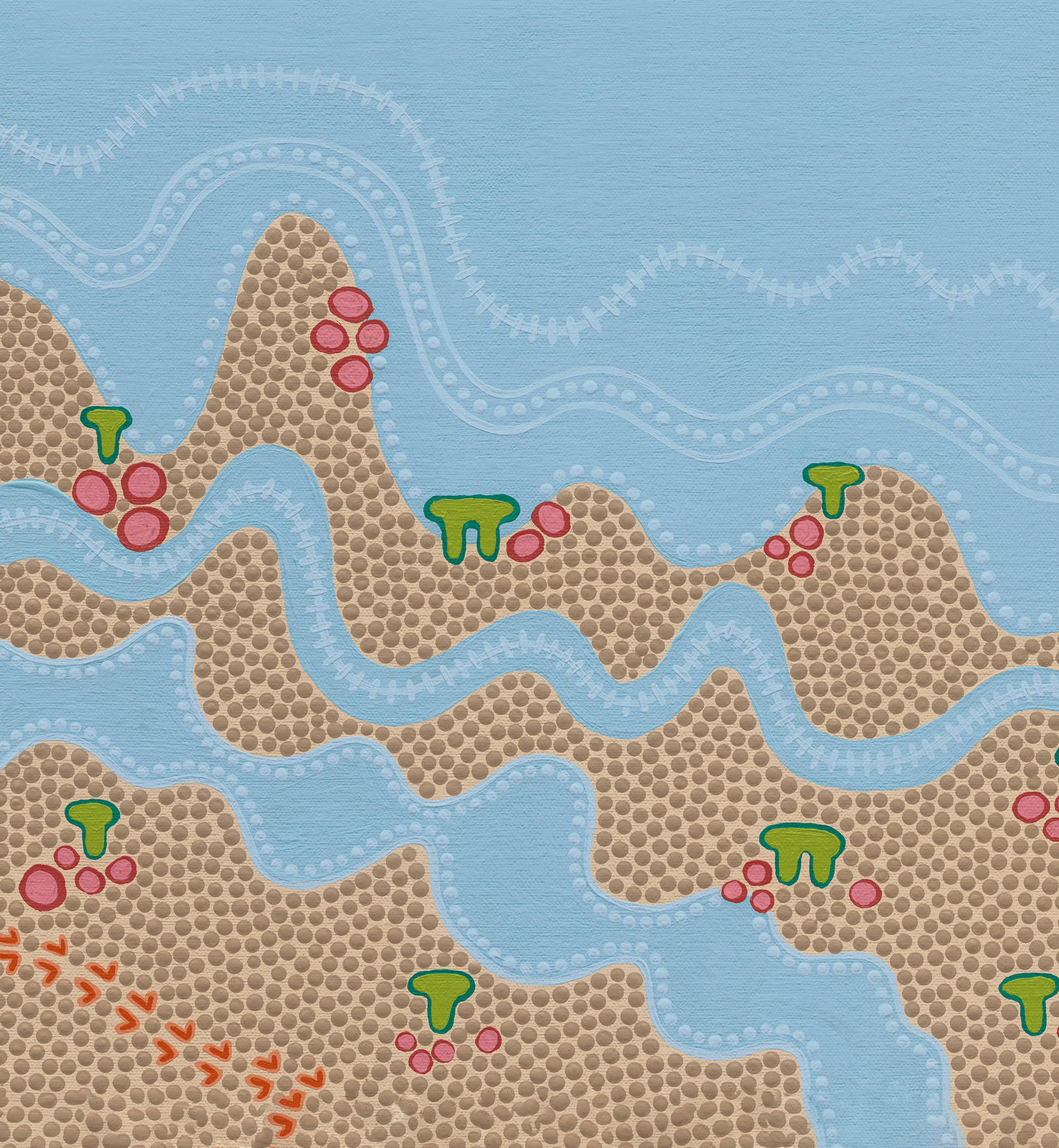 Indigenous Seaside Map Wallpaper