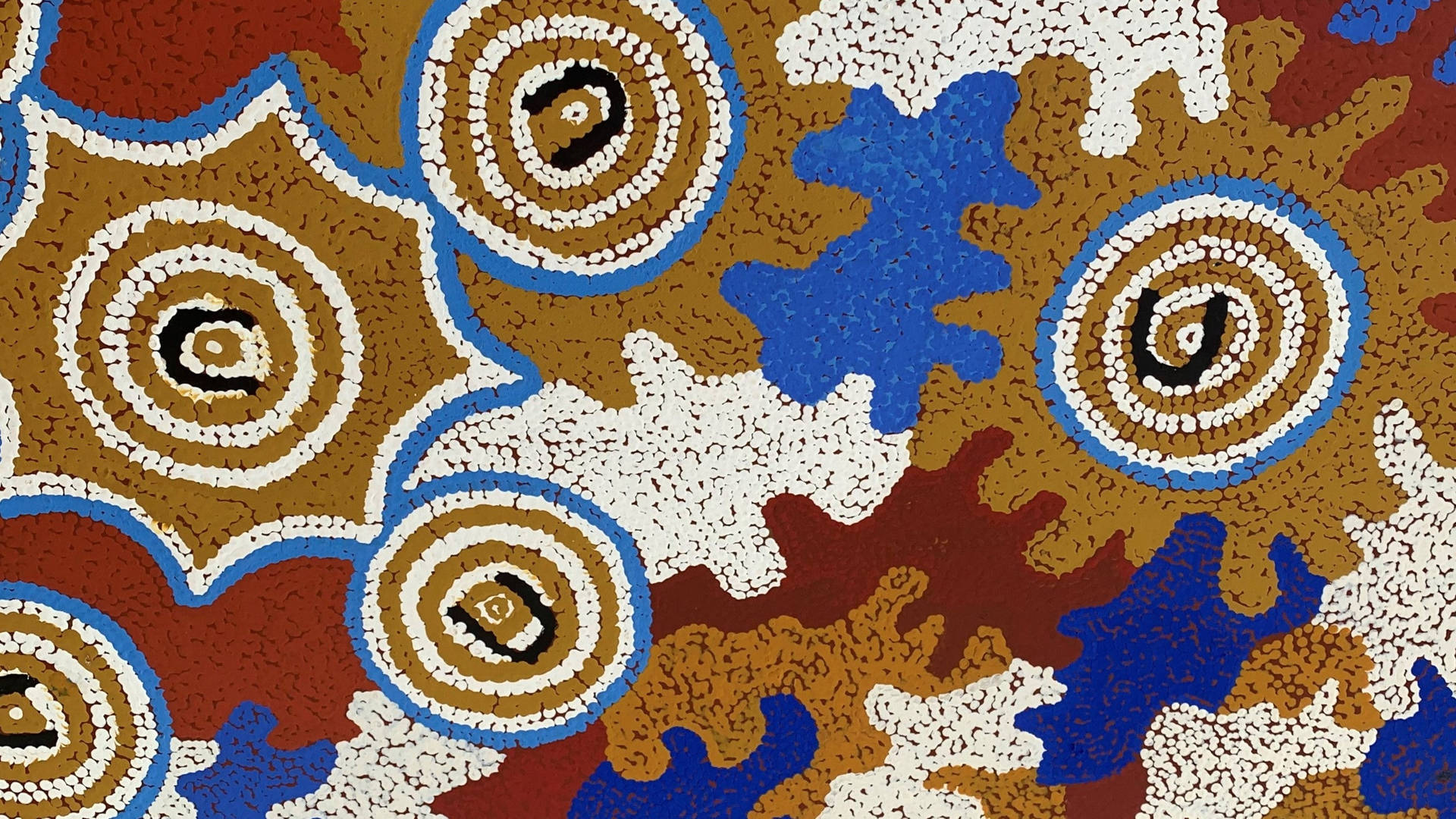 Indigenous Swirl Art Wallpaper