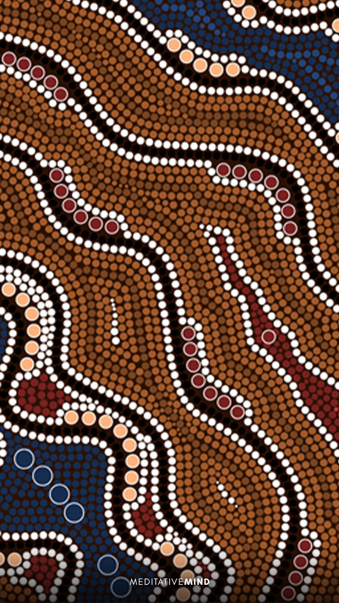 Indigenous Water Stream Artwork Wallpaper