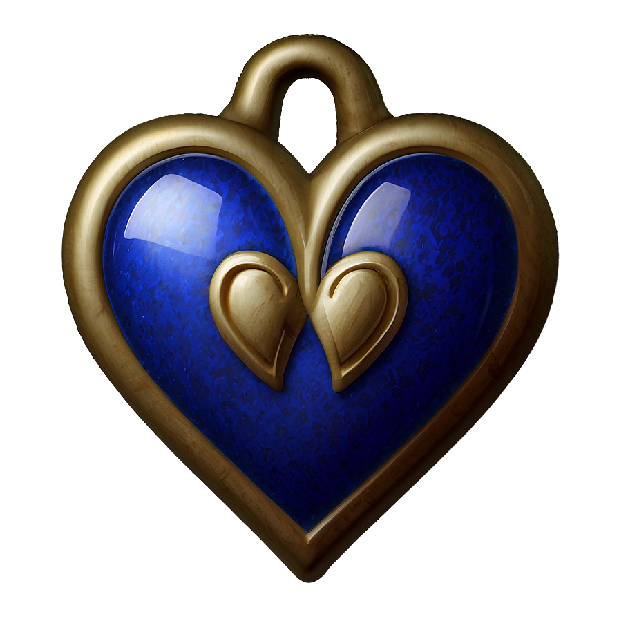 Indigo Blue Heart Emoji Png 06272024 PNG
