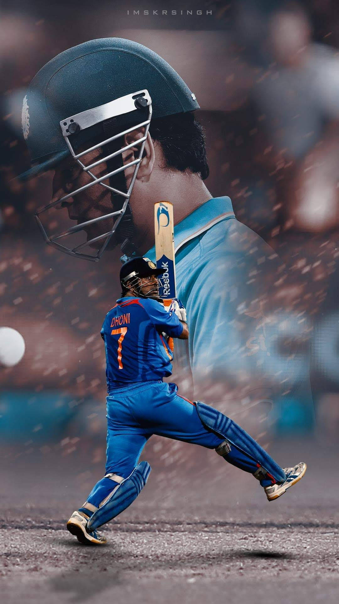 Indisk Cricketer Ms Dhoni Hd Wallpaper