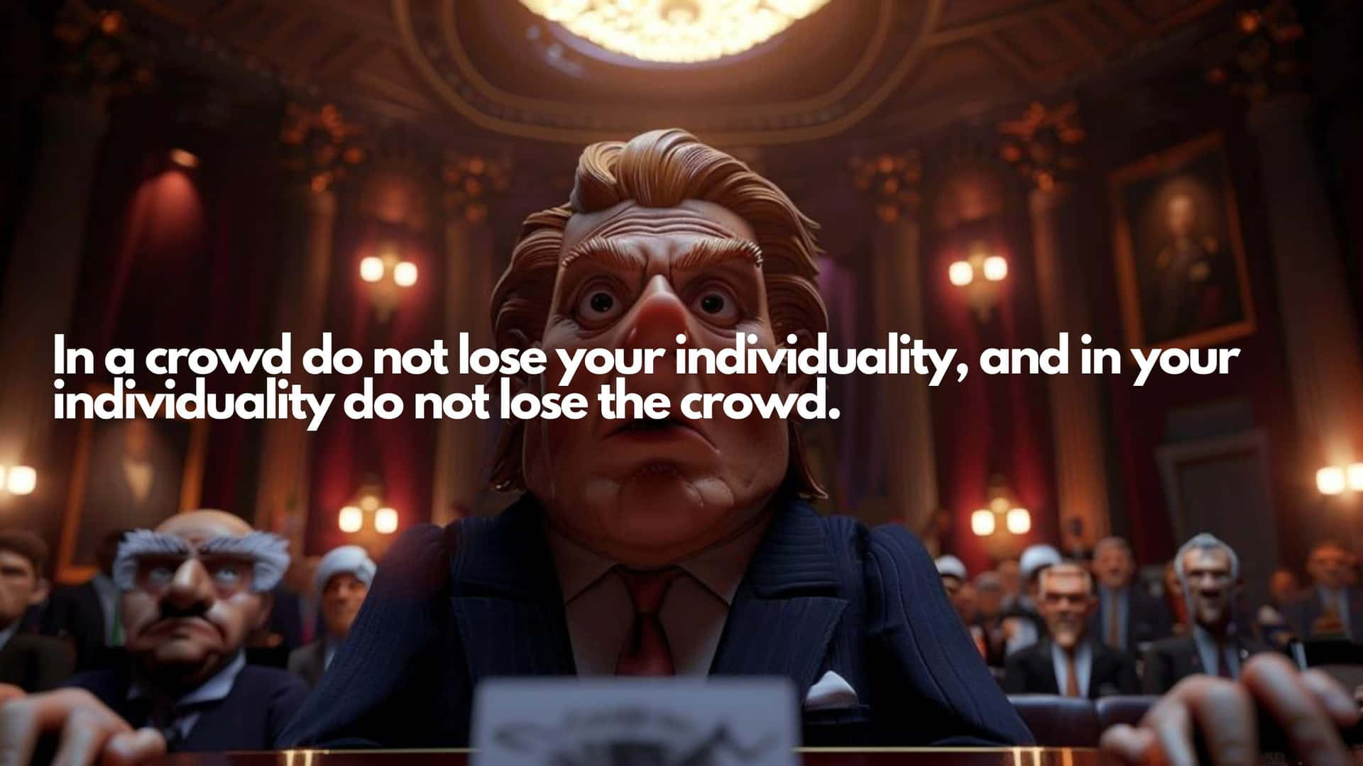 Individuality In A Crowd Quote_ Animated Scene Wallpaper