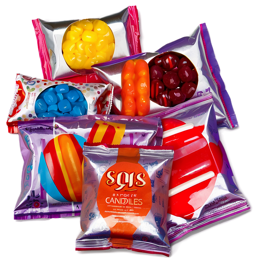 Individually Wrapped Candies Png 06242024 PNG