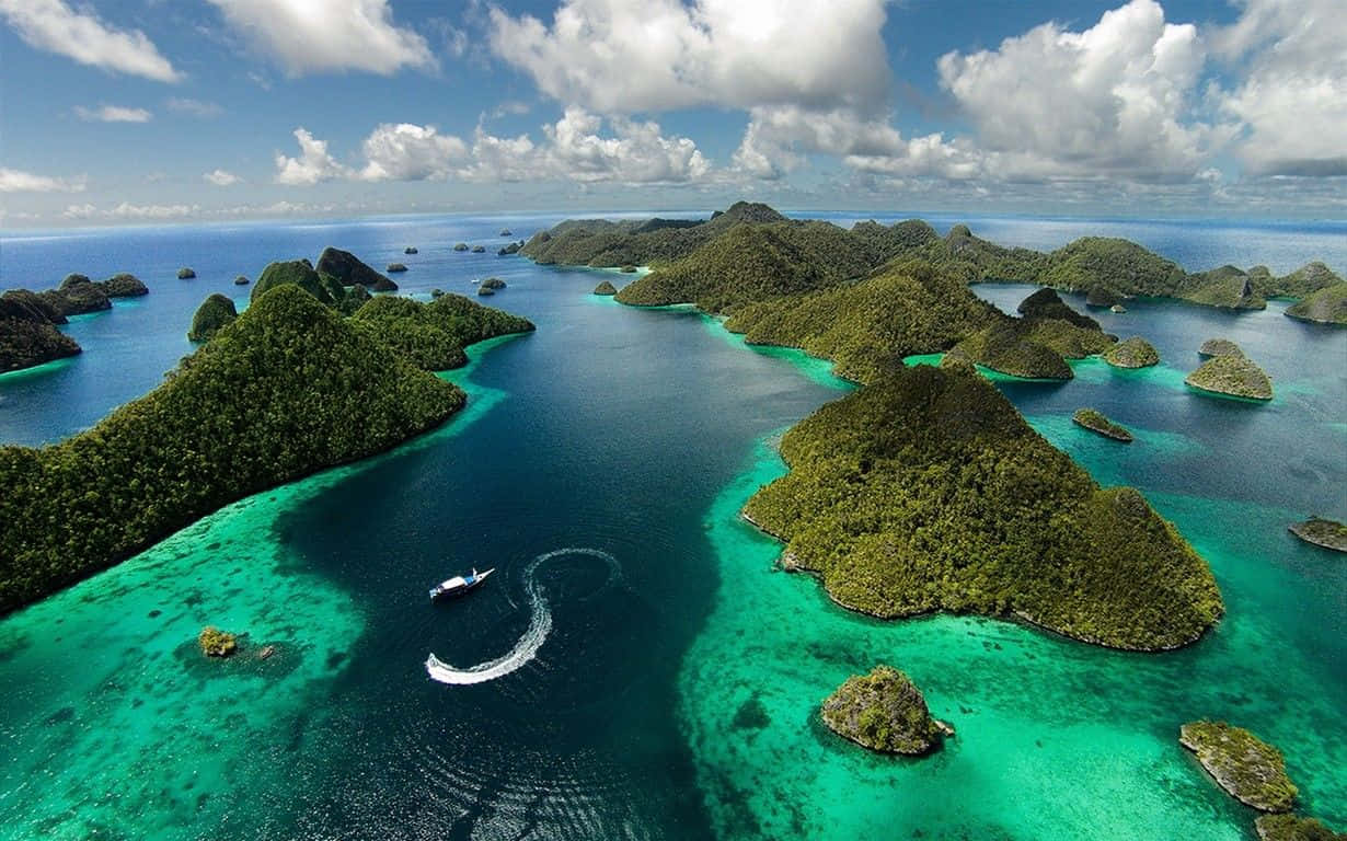 The beauty of Indonesia - An aerial view of lush jungles, thriving cities, and pristine beaches