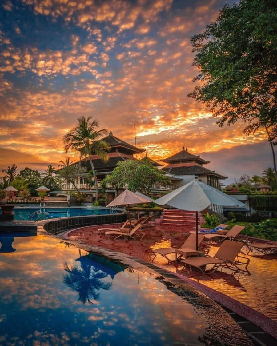 Stunning Indonesian Landscape at Sunset