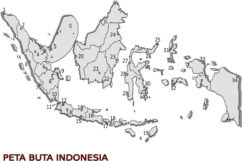Indonesia Blank Map Outline PNG