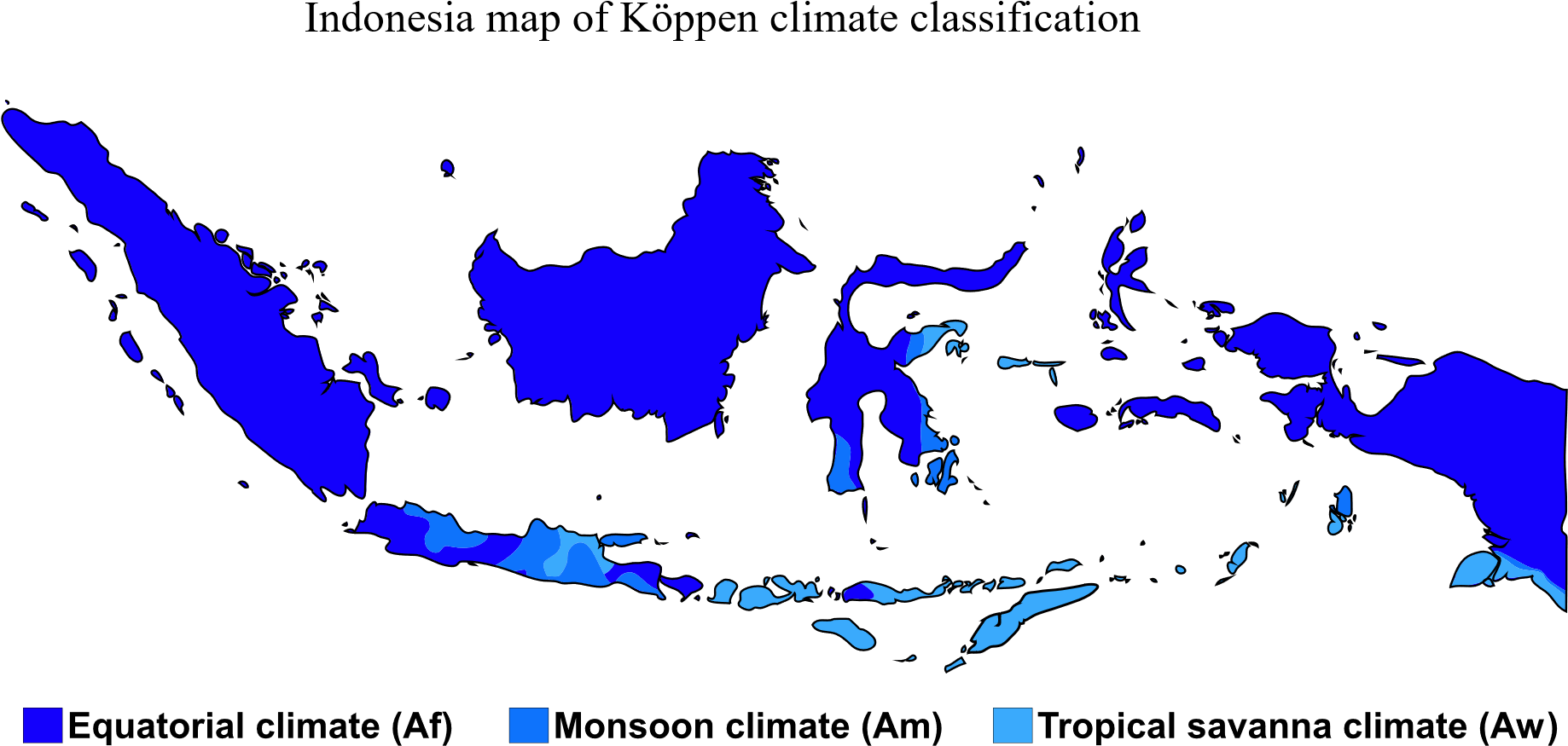 Indonesia Koppen Climate Classification Map PNG
