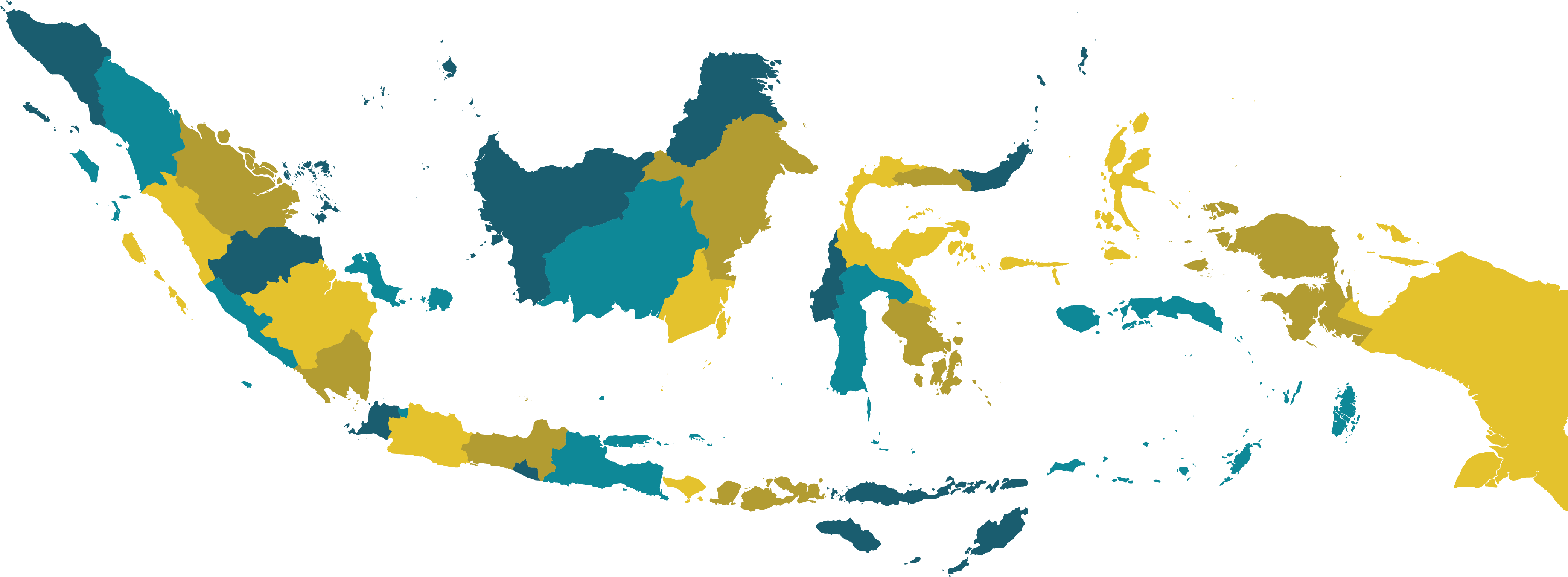 Download Indonesia Map Color Coded Regions | Wallpapers.com