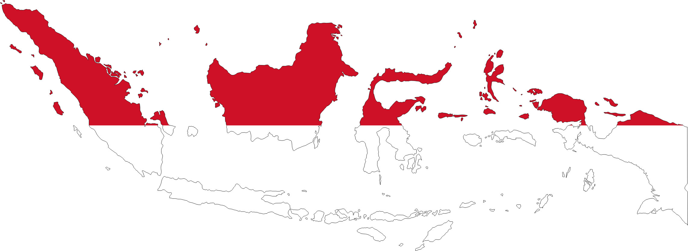 Indonesia Map Flag Overlay PNG
