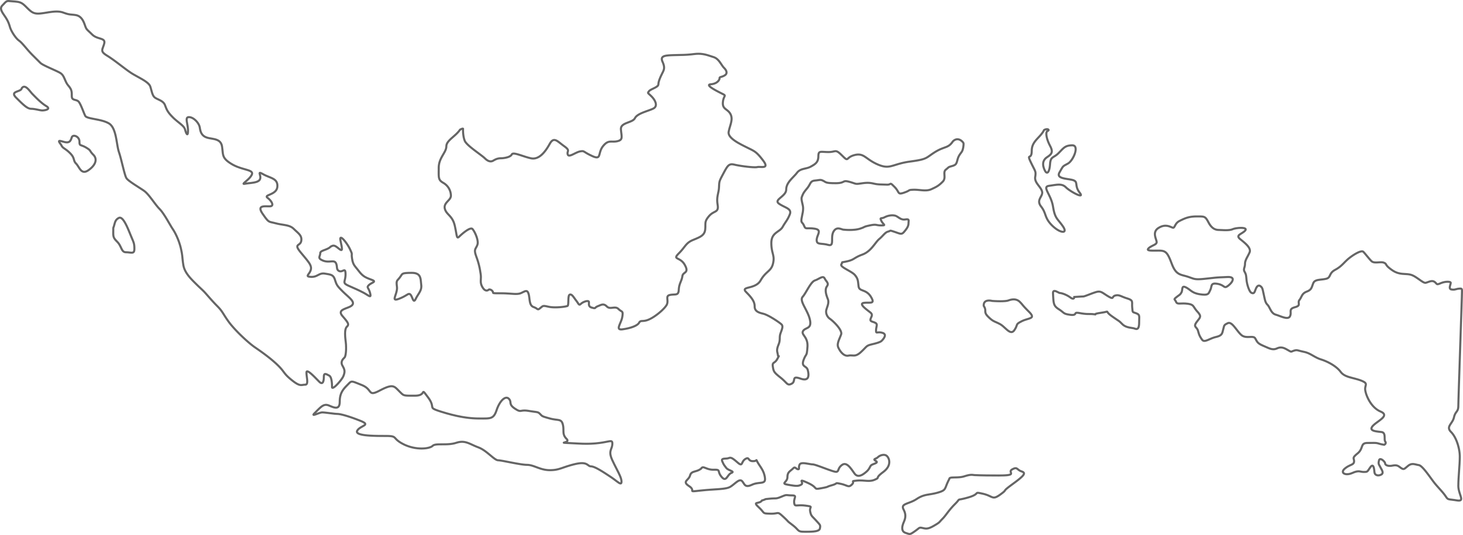 Indonesia Outline Map PNG