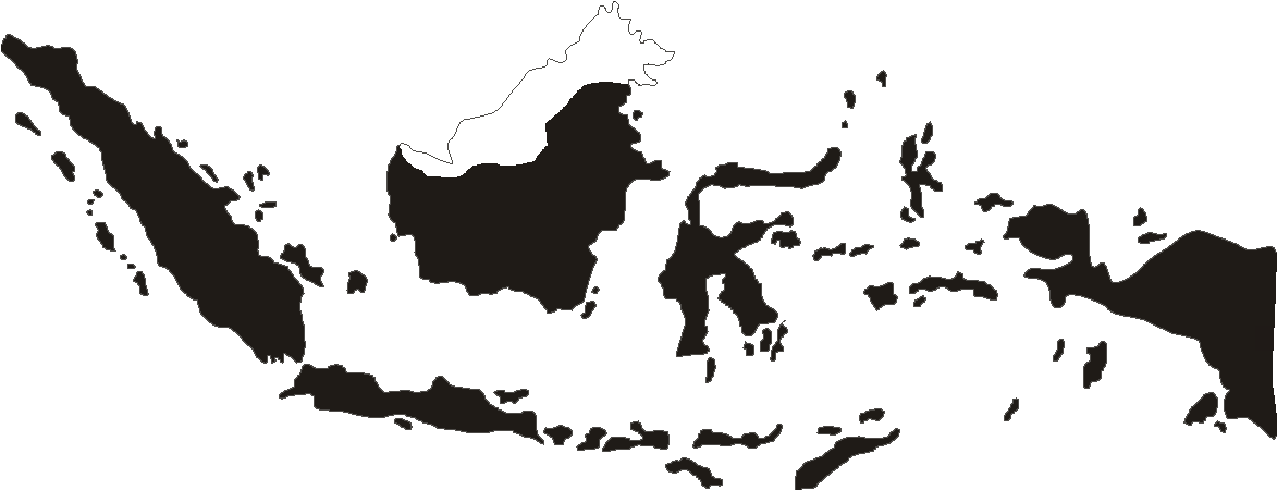 Indonesia Silhouette Map PNG