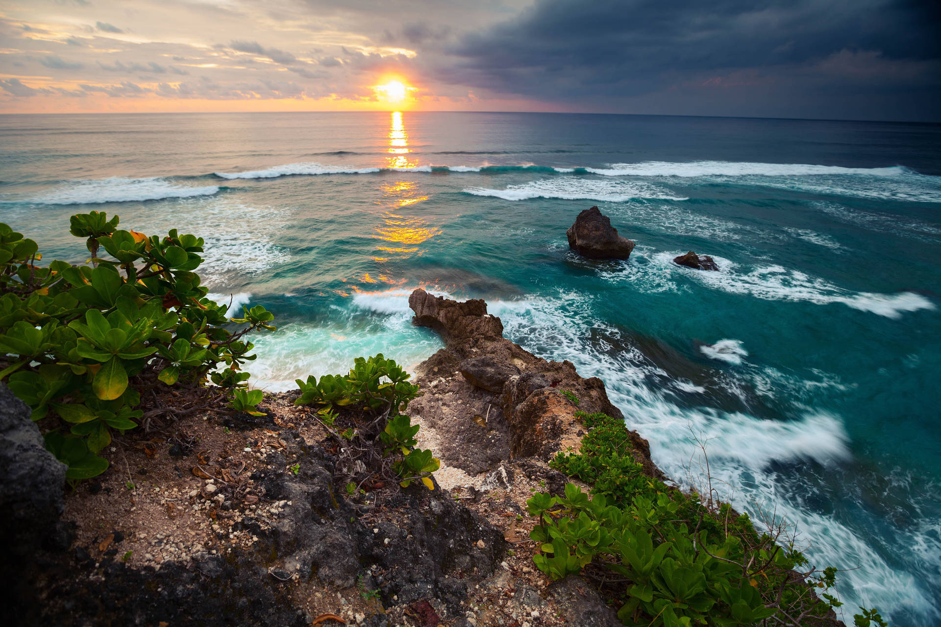 Indonesia Sunset In Bali Wallpaper