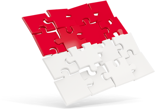 Indonesian Flag Puzzle Concept PNG