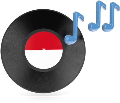 Indonesian Flag Vinyl Record PNG