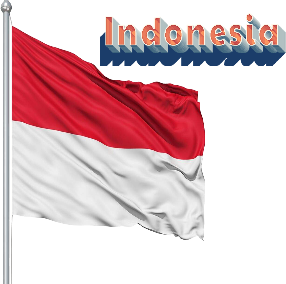 Indonesian Flag Waving PNG