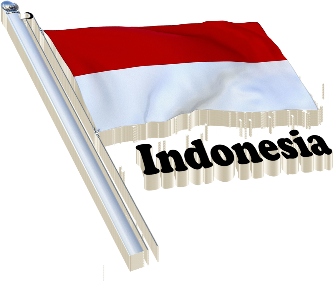 Indonesian Flag Waving PNG