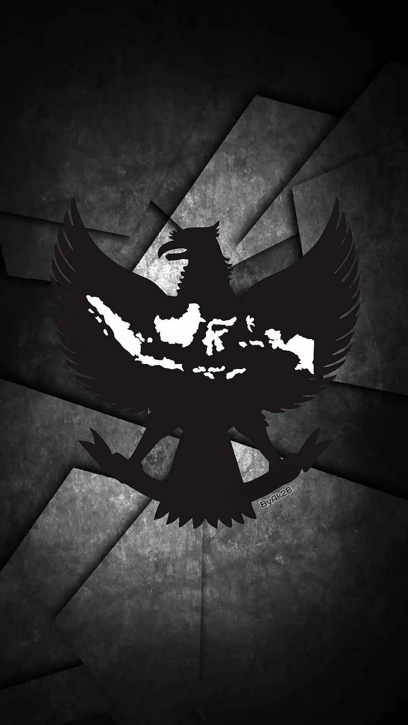 Indonesian Garuda And Map Background
