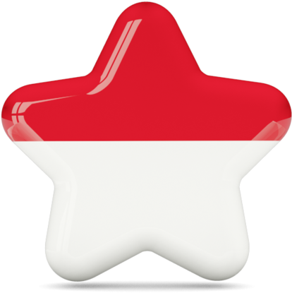 Indonesian_ Flag_ Star_ Shape PNG
