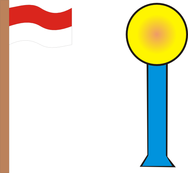 Indonesian_ Flag_and_ Street_ Lamp_ Illustration PNG