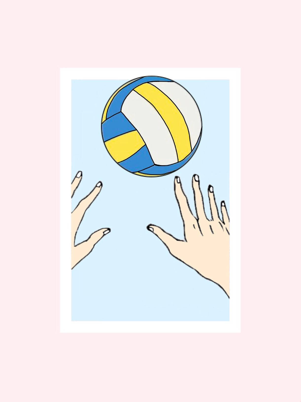 An action-packed game of Indoor Volleyball Wallpaper