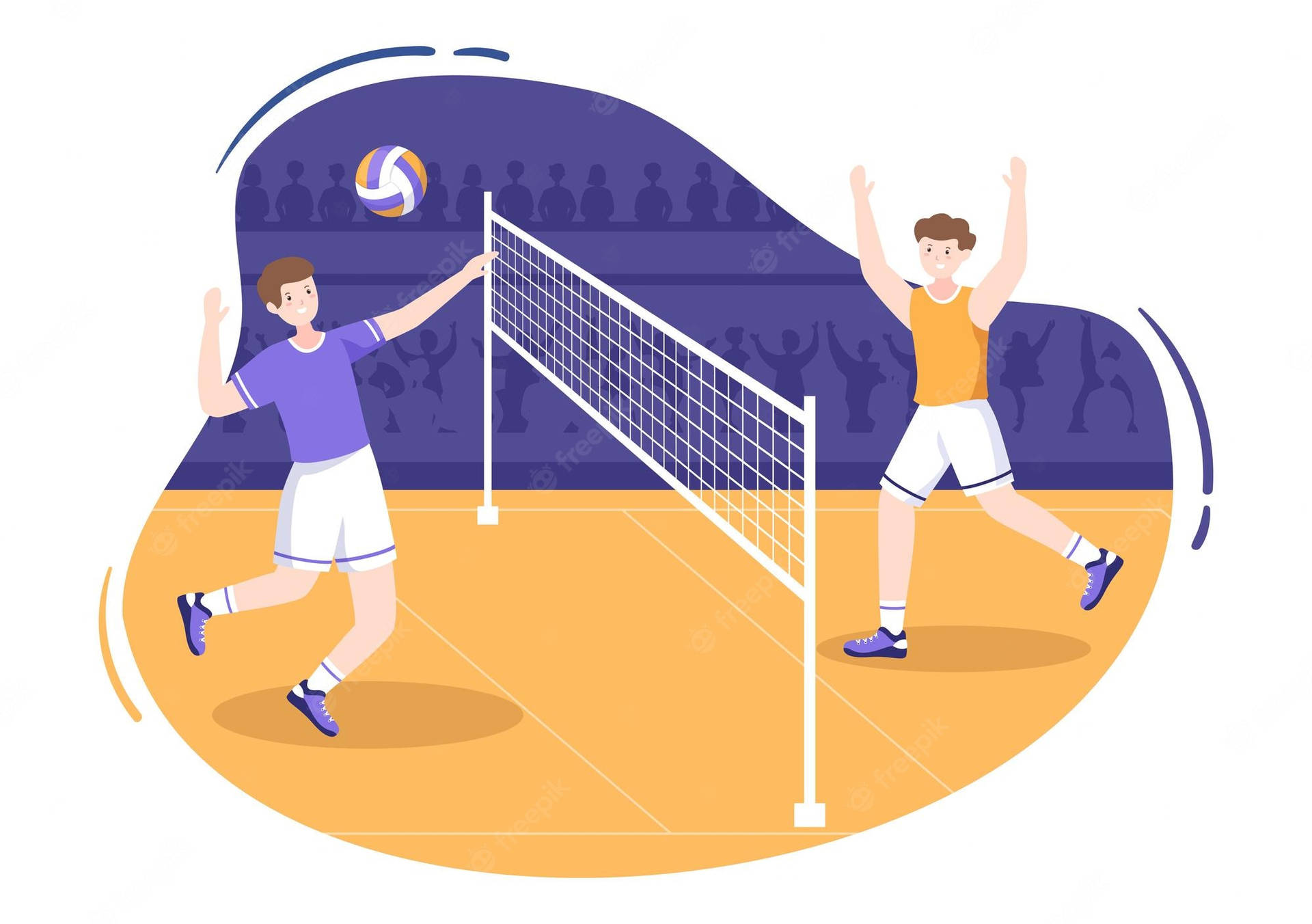 Oplev spændingen af ​​indendørs volleyball handling! Wallpaper