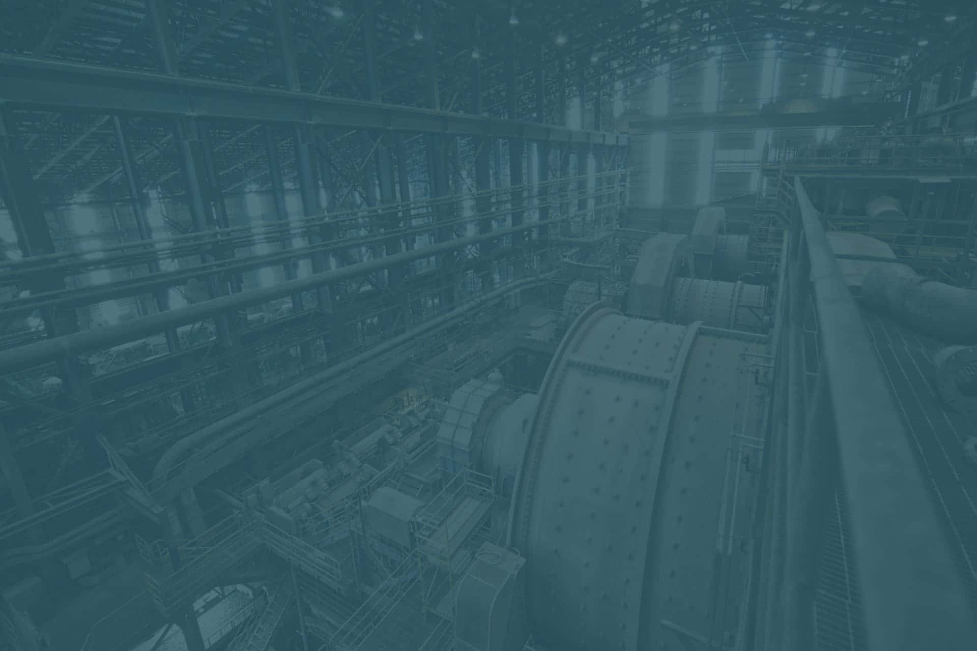 Enblå Bild Av En Fabrik Med Många Maskiner.