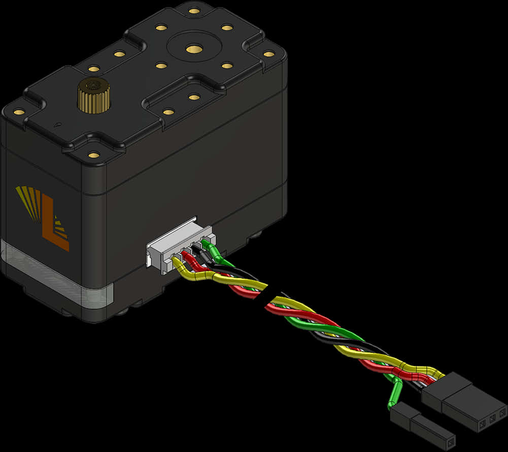 Industrial Battery Connector3 D Rendering PNG