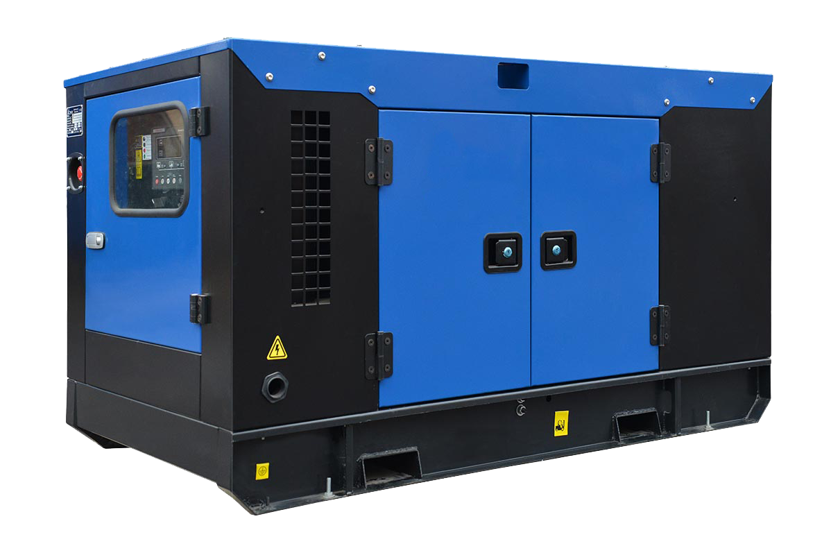Industrial Blue Diesel Generator PNG