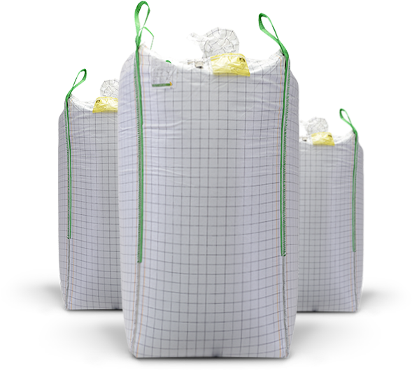 Industrial Bulk Bags Stacked PNG
