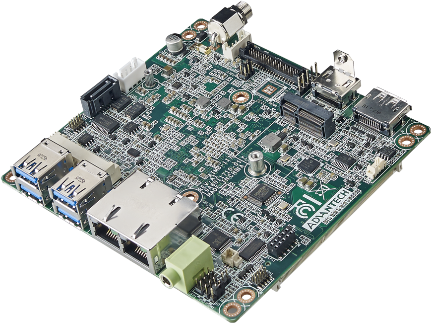 Industrial Embedded Motherboard Top View PNG