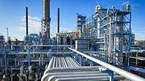 Industrial Gas Production Facility In Sunset Wallpaper